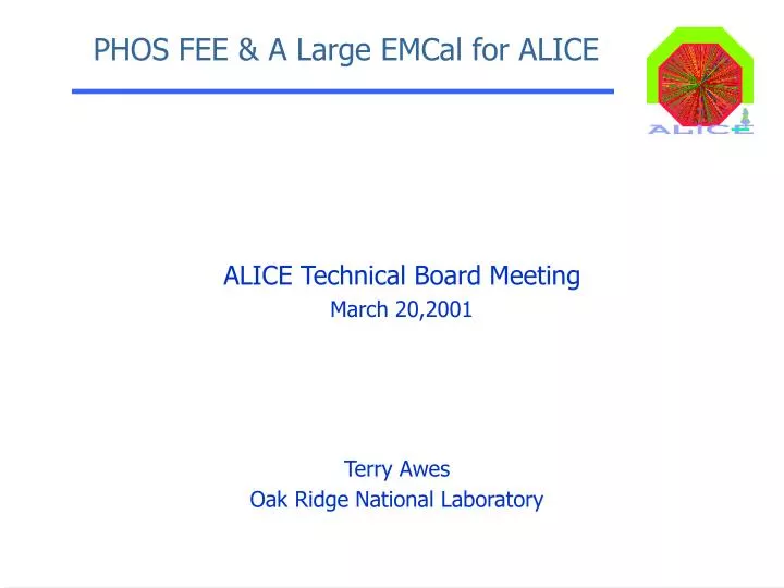phos fee a large emcal for alice