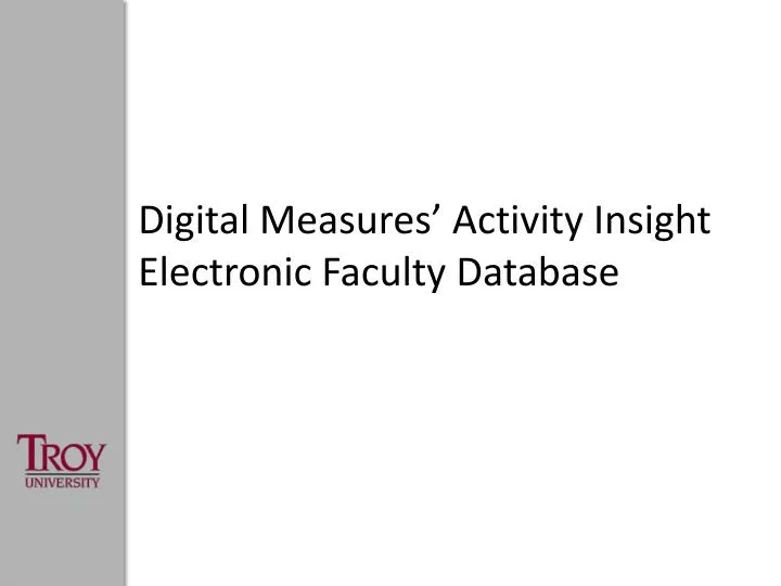 digital measures activity insight electronic faculty database