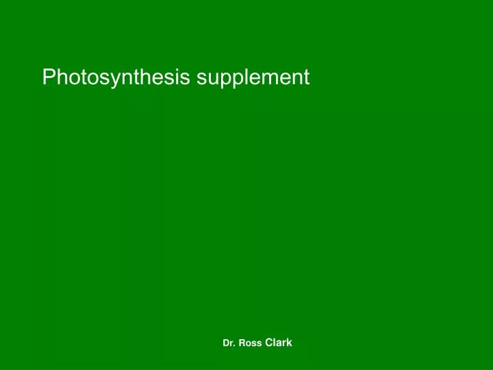 photosynthesis supplement