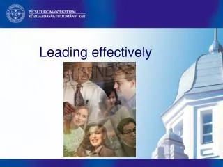 Leading effectively
