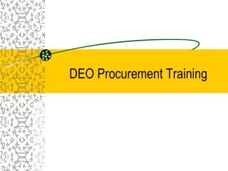 DEO Procurement Training