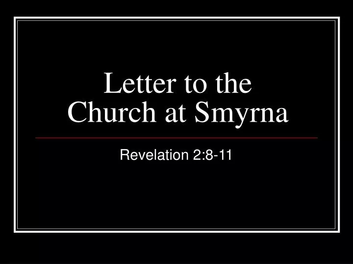 letter to the church at smyrna