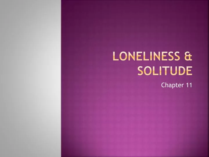 loneliness solitude