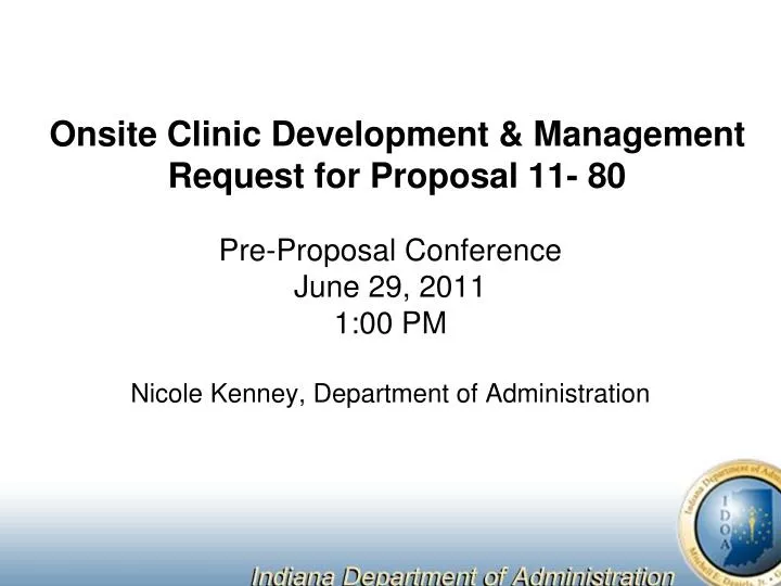 onsite clinic development management request for proposal 11 80