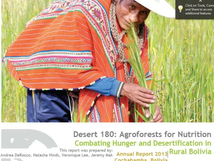 desert 180 operations annual progress report 2012