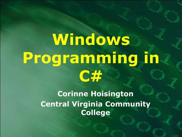 windows programming in c