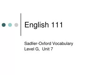 English 111