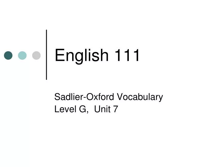 english 111