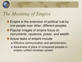 The Meaning of Empire