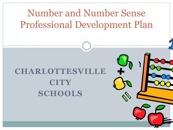 number and number sense professional development plan