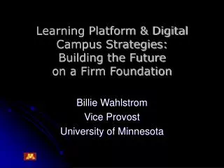 Learning Platform &amp; Digital Campus Strategies: Building the Future on a Firm Foundation