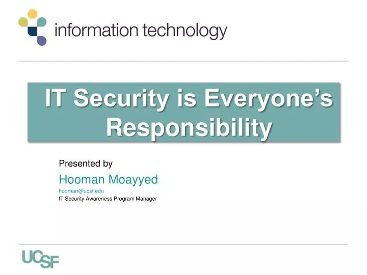 it security is everyone s responsibility