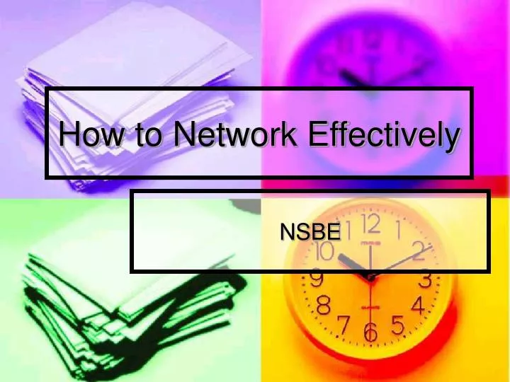how to network effectively