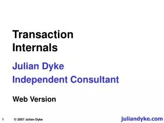 Transaction Internals