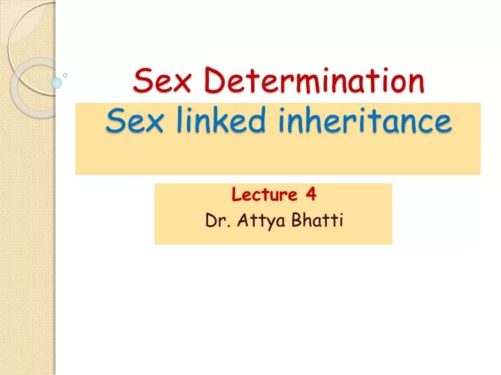 sex determination sex linked inheritance