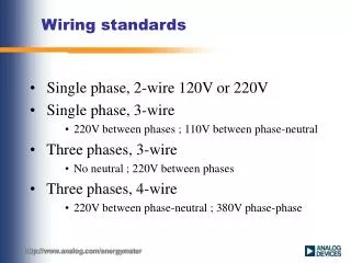 Wiring standards