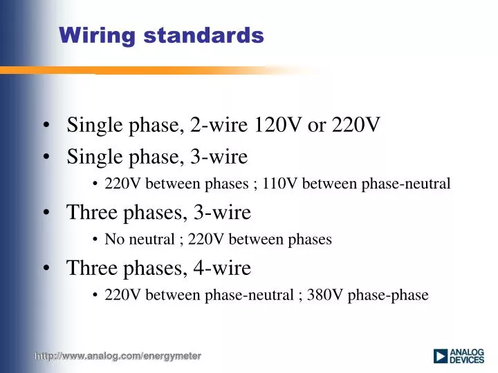 wiring standards