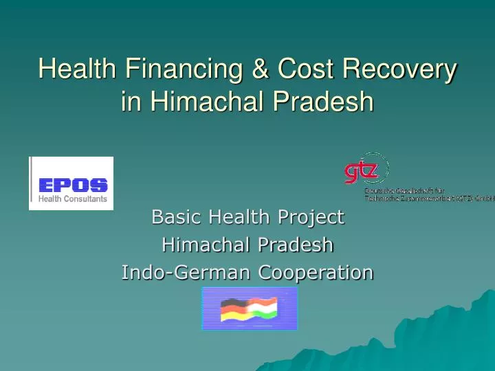 health financing cost recovery in himachal pradesh