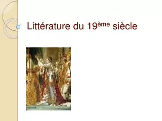 litt rature du 19 me si cle