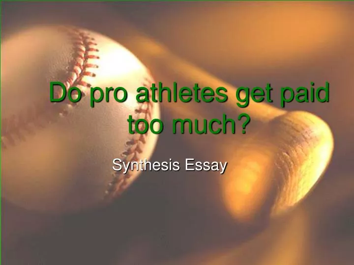 do pro athletes get paid too much