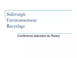 sid rurgie environnement recyclage
