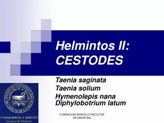 helmintos ii cestodes