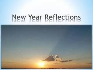 New Year Reflections