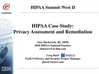 HIPAA Summit West II