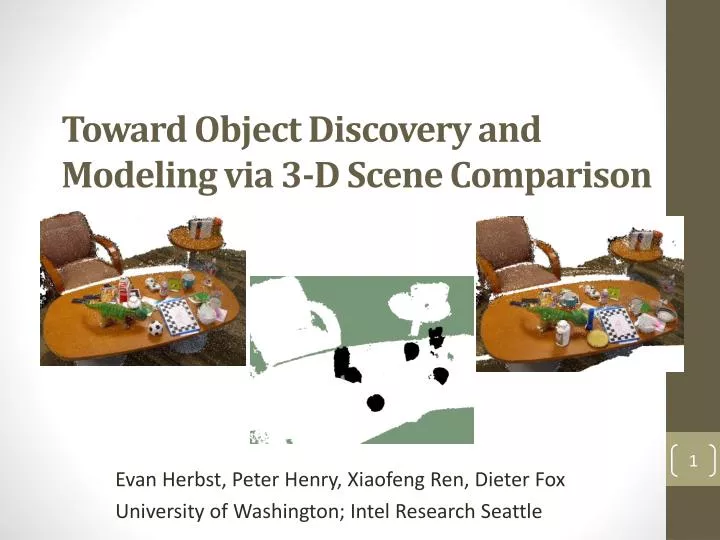 toward object discovery and modeling via 3 d scene comparison