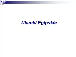 u amki egipskie