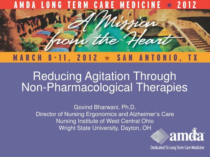 reducing agitation through non pharmacological therapies