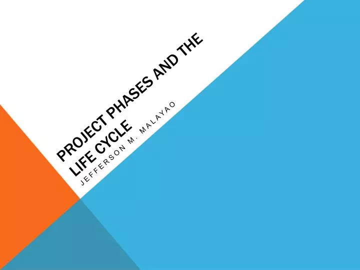 project phases and the life cycle