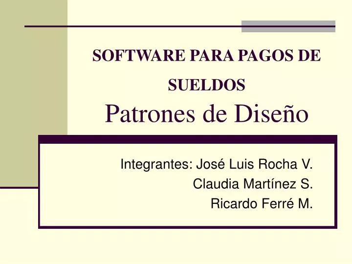 software para pagos de sueldos patrones de dise o