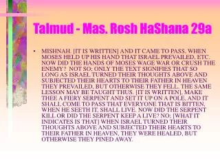 Talmud - Mas. Rosh HaShana 29a