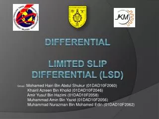 Differential Limited Slip Differential (LSD)