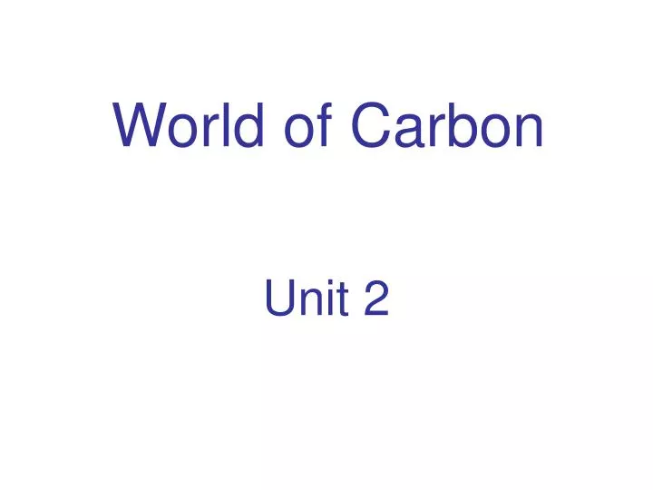 world of carbon