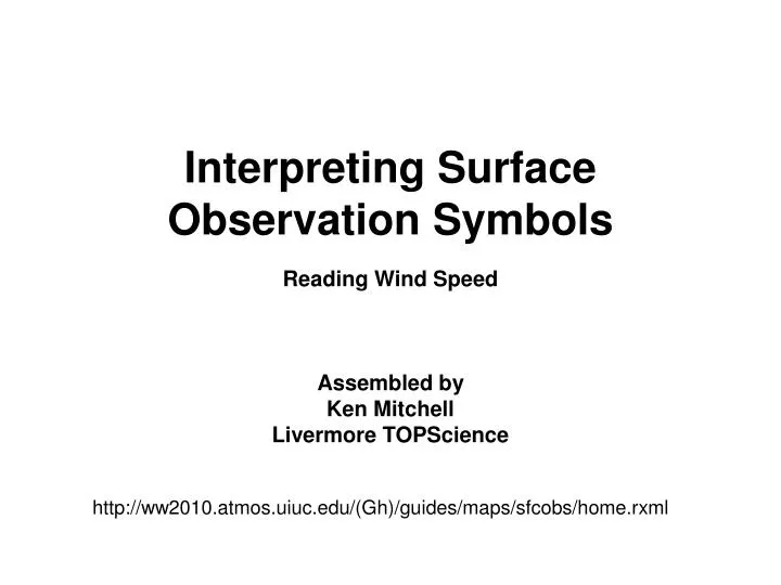 interpreting surface observation symbols