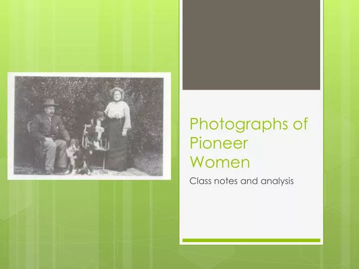 photographs of p ioneer women