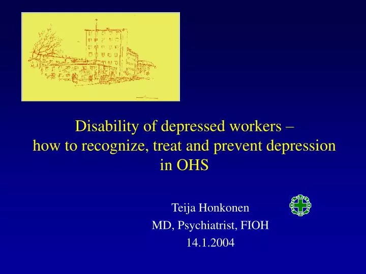 disability of depressed workers how to recognize treat and prevent depression in ohs