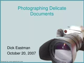 Photographing Delicate Documents