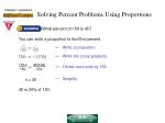 Solving Percent Problems Using Proportions - slide 1
