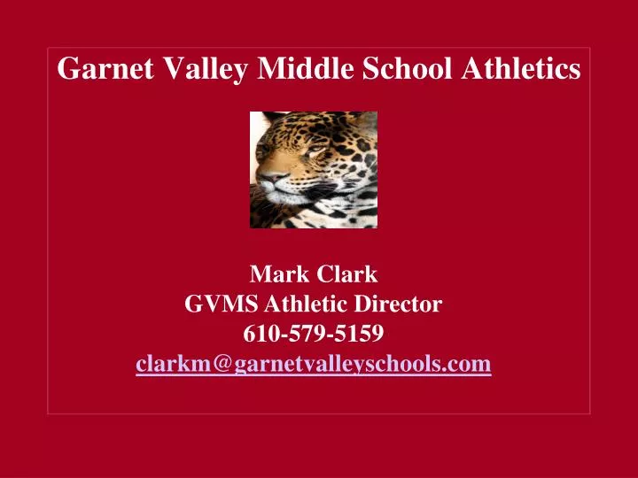 garnet valley middle school athletics