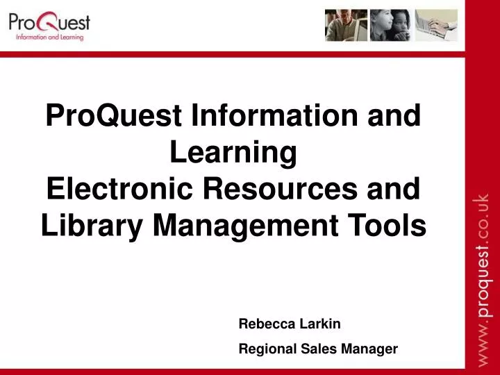proquest information and learning electronic resources and library management tools