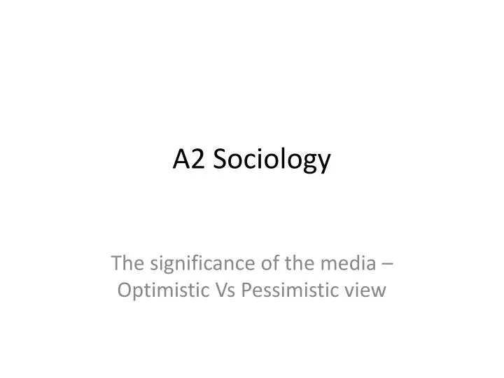 a2 sociology