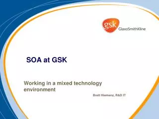 SOA at GSK
