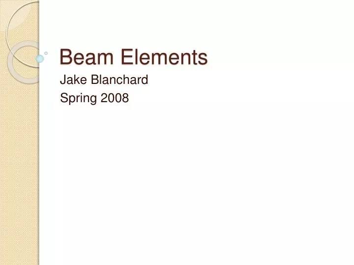 beam elements