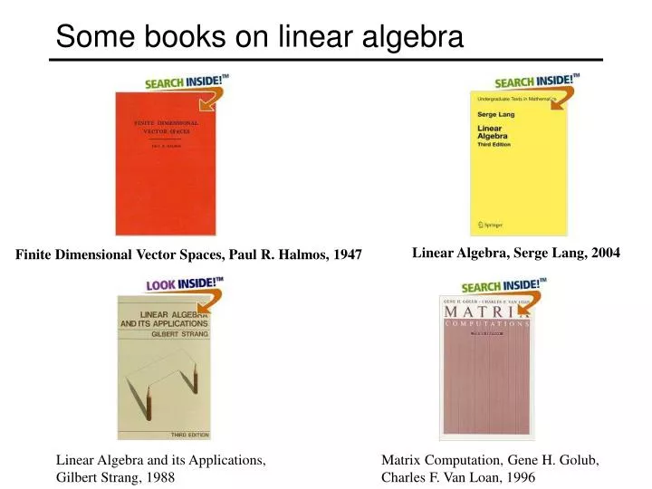 some books on linear algebra