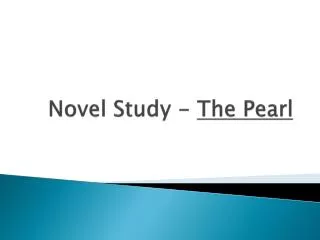 Novel Study - The Pearl