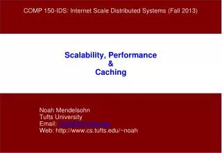 Scalability, Performance &amp; Caching