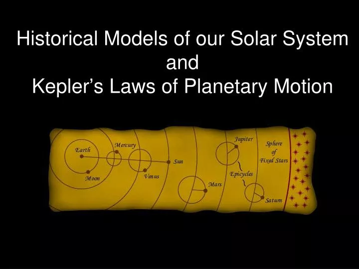 historical models of our solar system and kepler s laws of planetary motion